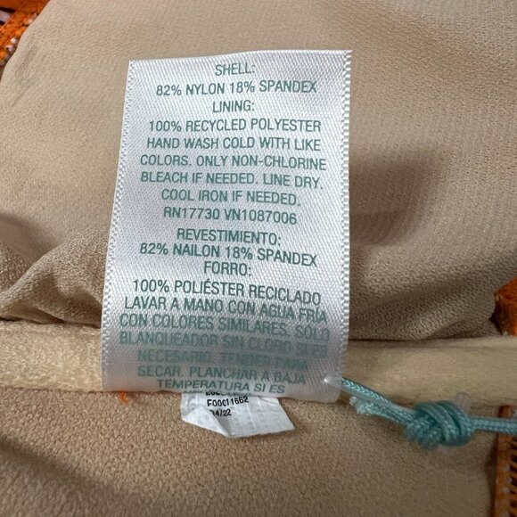 NEW Kona Sol Multi-Way Bandeau Bikini Top Size M Orange Floral Print TARGET NWT - Picture 7 of 11